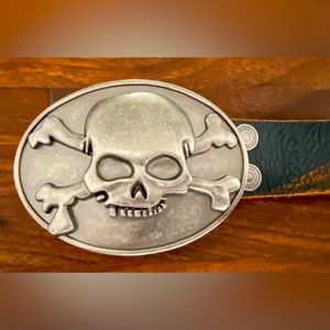 Levi’s belt with skull and crossbones buckle